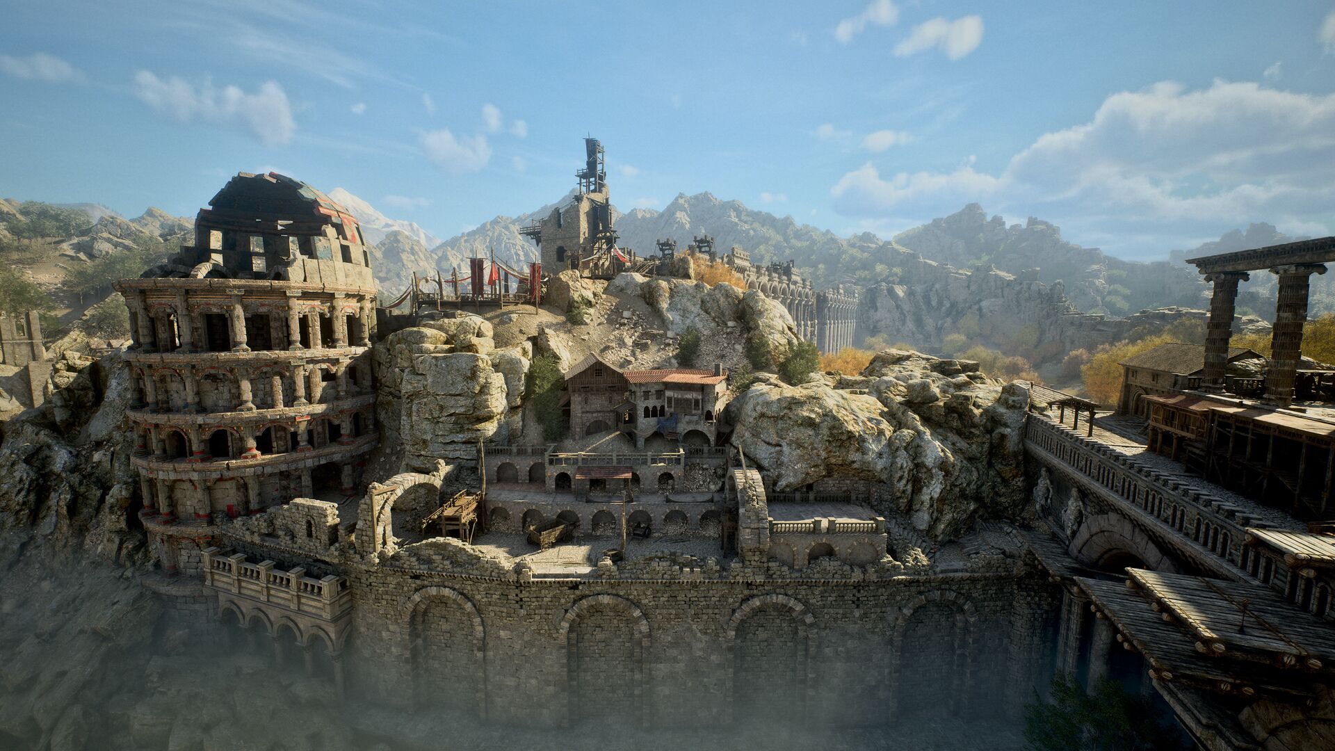 Looking across a citadel city