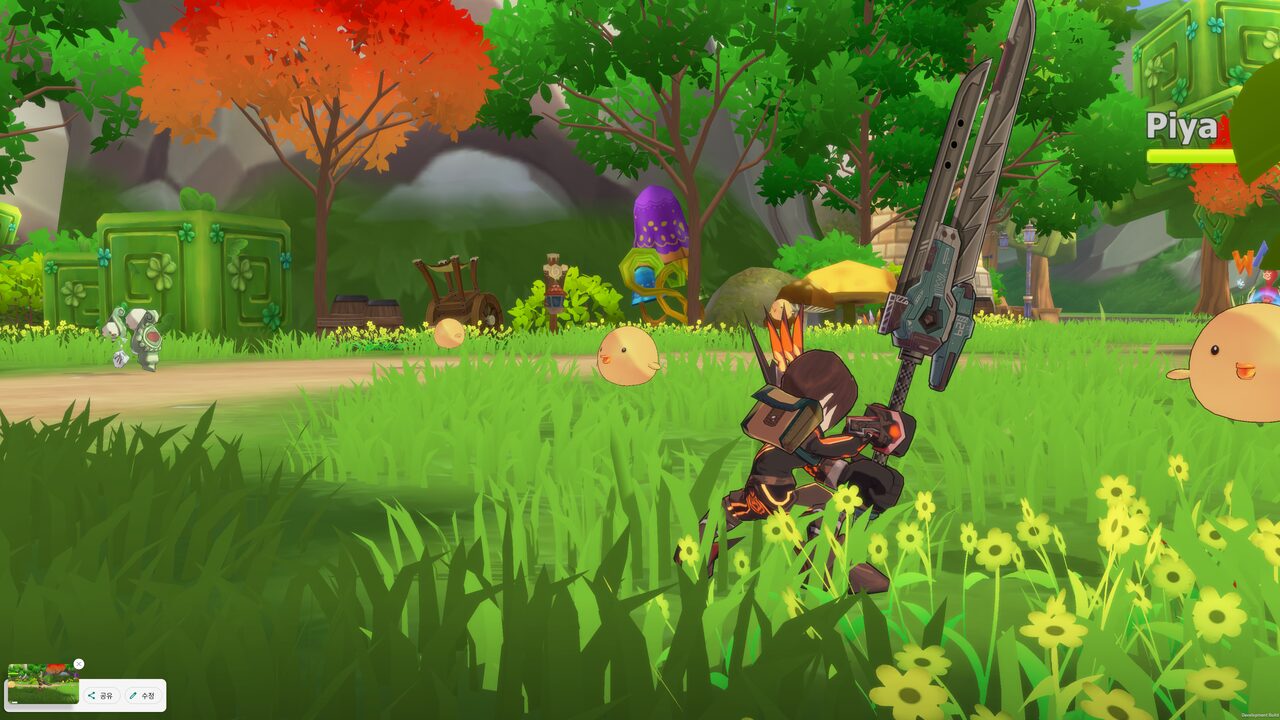 Swinging a greatsword on the open field